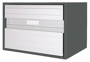 Briefkasten Huber Aluminium 300/400 Dunkelgrau metallic IGP 71385 Klassische Fornt